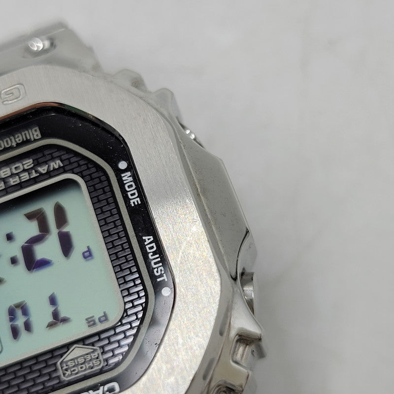 【中古品】【メンズ/レディース】 G-SHOCK ジーショック FULL METAL SOLAR DIGITAL GMW-B5000 フルメタル ソーラー デジタル 腕時計 196-260512-as-25-izu サイズ：49.3 × 43.2 × 13 mm カラー：シルバー 万代Net店
