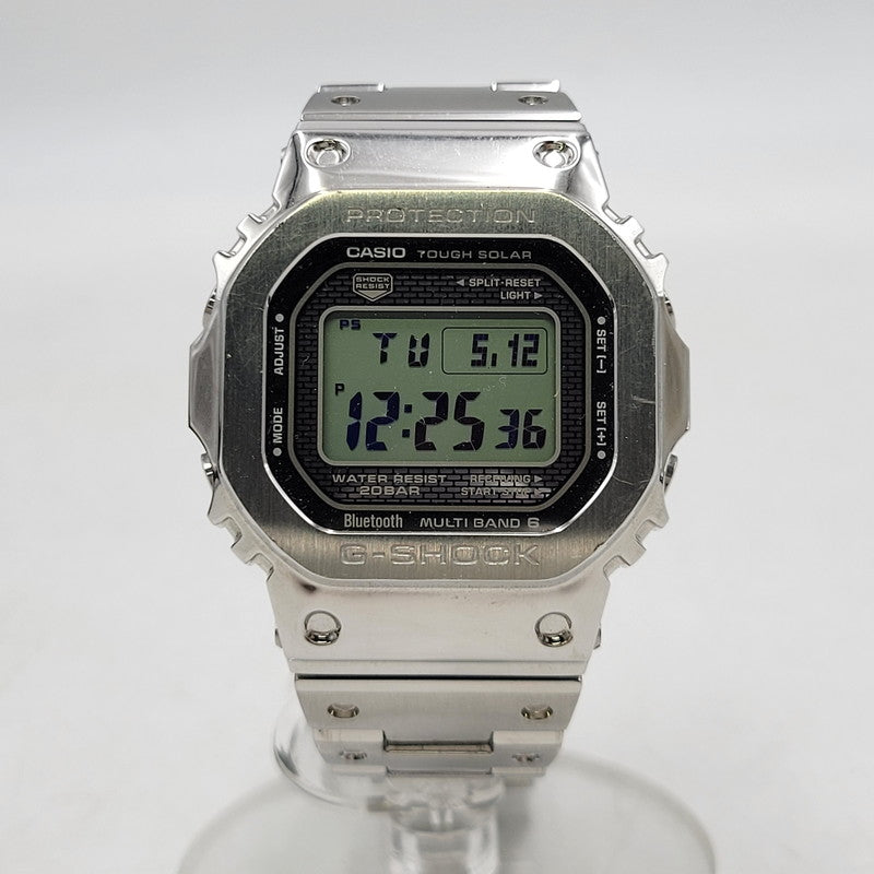 【中古品】【メンズ/レディース】 G-SHOCK ジーショック FULL METAL SOLAR DIGITAL GMW-B5000 フルメタル ソーラー デジタル 腕時計 196-260512-as-25-izu サイズ：49.3 × 43.2 × 13 mm カラー：シルバー 万代Net店