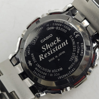 【中古品】【メンズ/レディース】 G-SHOCK ジーショック FULL METAL SOLAR DIGITAL GMW-B5000 フルメタル ソーラー デジタル 腕時計 196-260512-as-25-izu サイズ：49.3 × 43.2 × 13 mm カラー：シルバー 万代Net店