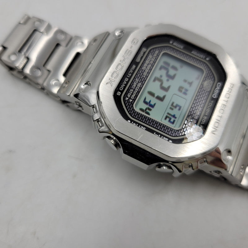 【中古品】【メンズ/レディース】 G-SHOCK ジーショック FULL METAL SOLAR DIGITAL GMW-B5000 フルメタル ソーラー デジタル 腕時計 196-260512-as-25-izu サイズ：49.3 × 43.2 × 13 mm カラー：シルバー 万代Net店