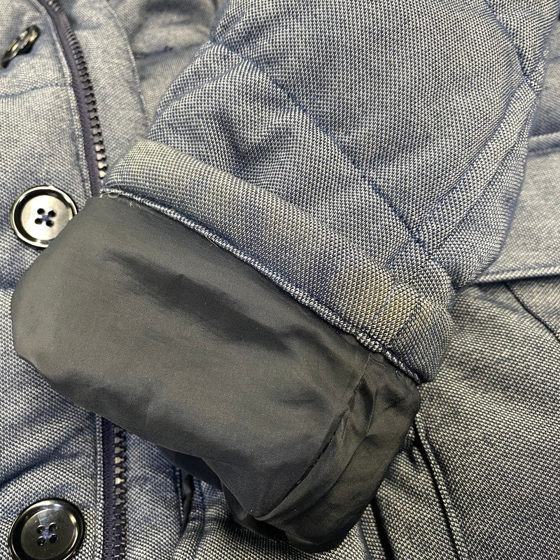 【中古品】【メンズ】 FRED PERRY フレッドペリー F2405 HOODED DOWN JACKET フーデッド ダウン ジャケット アウター 141-260712-ya-09-izu サイズ：M カラー：ネイビー 万代Net店