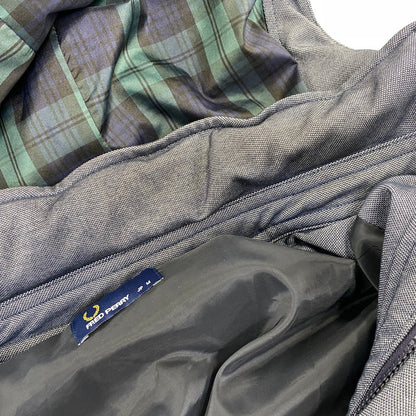 【中古品】【メンズ】 FRED PERRY フレッドペリー F2405 HOODED DOWN JACKET フーデッド ダウン ジャケット アウター 141-260712-ya-09-izu サイズ：M カラー：ネイビー 万代Net店