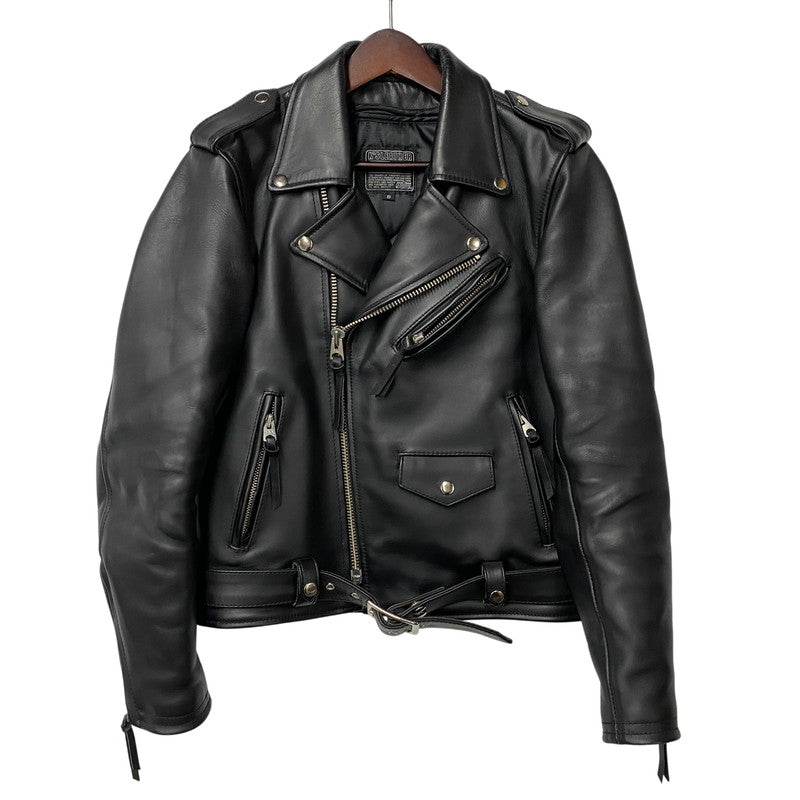 【中古品】【メンズ】 KADOYA カドヤ K'S LEATHER レザー DOUBLE RIDERS JACKET ダブルライダース ジャケット アウター 145-260512-ya-09-izu サイズ：S カラー：BLACK 万代Net店