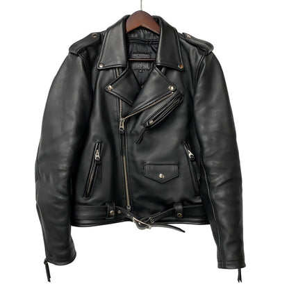 【中古品】【メンズ】 KADOYA カドヤ K'S LEATHER レザー DOUBLE RIDERS JACKET ダブルライダース ジャケット アウター 145-260512-ya-09-izu サイズ：S カラー：BLACK 万代Net店