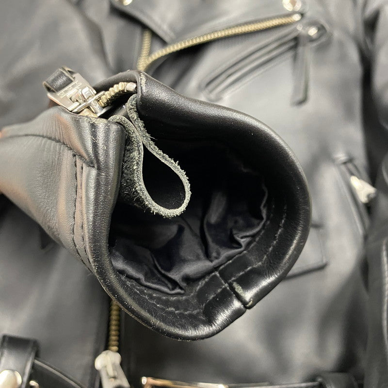 【中古品】【メンズ】 KADOYA カドヤ K'S LEATHER レザー DOUBLE RIDERS JACKET ダブルライダース ジャケット アウター 145-260512-ya-09-izu サイズ：S カラー：BLACK 万代Net店
