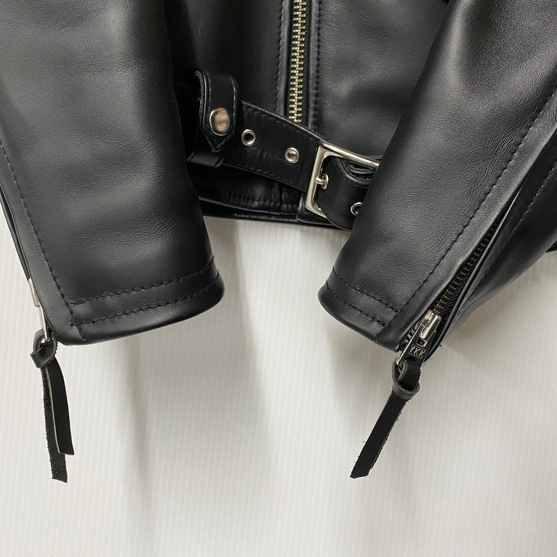 【中古品】【メンズ】 KADOYA カドヤ K'S LEATHER レザー DOUBLE RIDERS JACKET ダブルライダース ジャケット アウター 145-260512-ya-09-izu サイズ：S カラー：BLACK 万代Net店