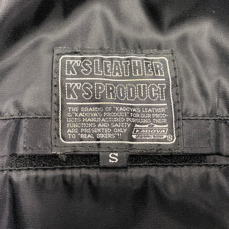【中古品】【メンズ】 KADOYA カドヤ K'S LEATHER レザー DOUBLE RIDERS JACKET ダブルライダース ジャケット アウター 145-260512-ya-09-izu サイズ：S カラー：BLACK 万代Net店