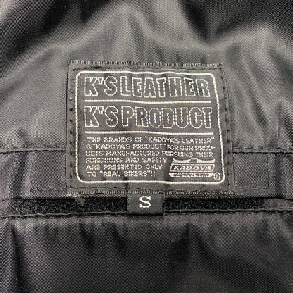 【中古品】【メンズ】 KADOYA カドヤ K'S LEATHER レザー DOUBLE RIDERS JACKET ダブルライダース ジャケット アウター 145-260512-ya-09-izu サイズ：S カラー：BLACK 万代Net店