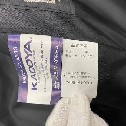 【中古品】【メンズ】 KADOYA カドヤ K'S LEATHER レザー DOUBLE RIDERS JACKET ダブルライダース ジャケット アウター 145-260512-ya-09-izu サイズ：S カラー：BLACK 万代Net店