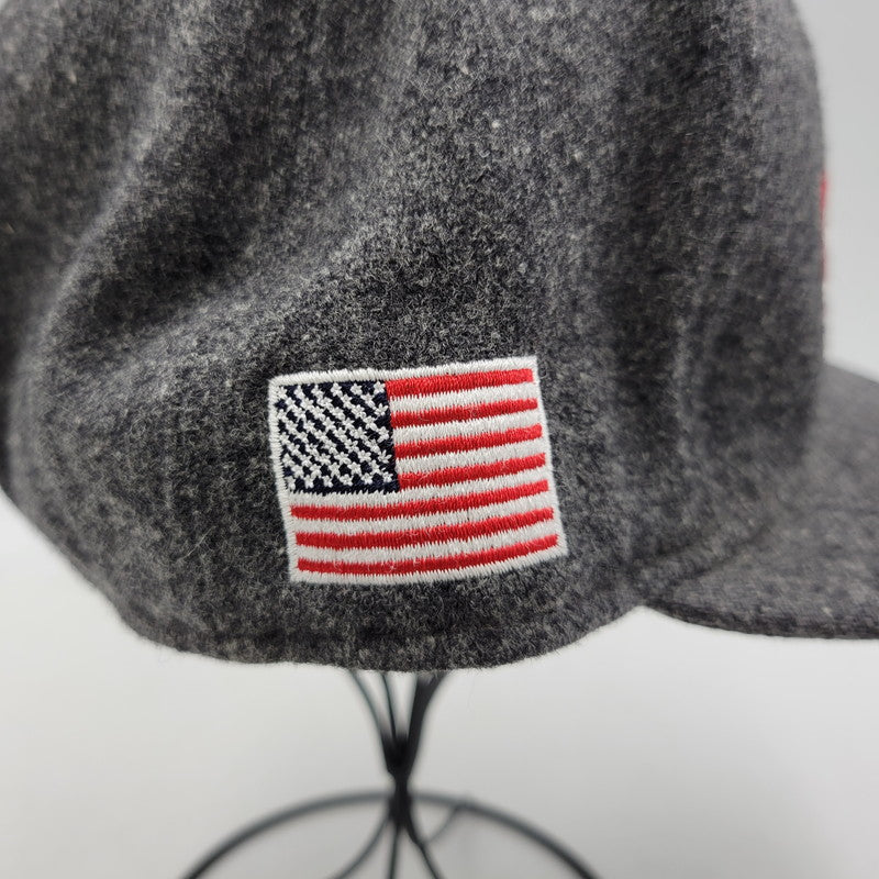 【中古品】【メンズ/レディース】 Supreme シュプリーム × WOOLRICH ウールリッチ × NEW ERA ニューエラ BOX LOGO CAP ボックスロゴキャップ 帽子 185-260512-as-23-izu サイズ：7 5/8（60.6cm） カラー：ダークグレー 万代Net店