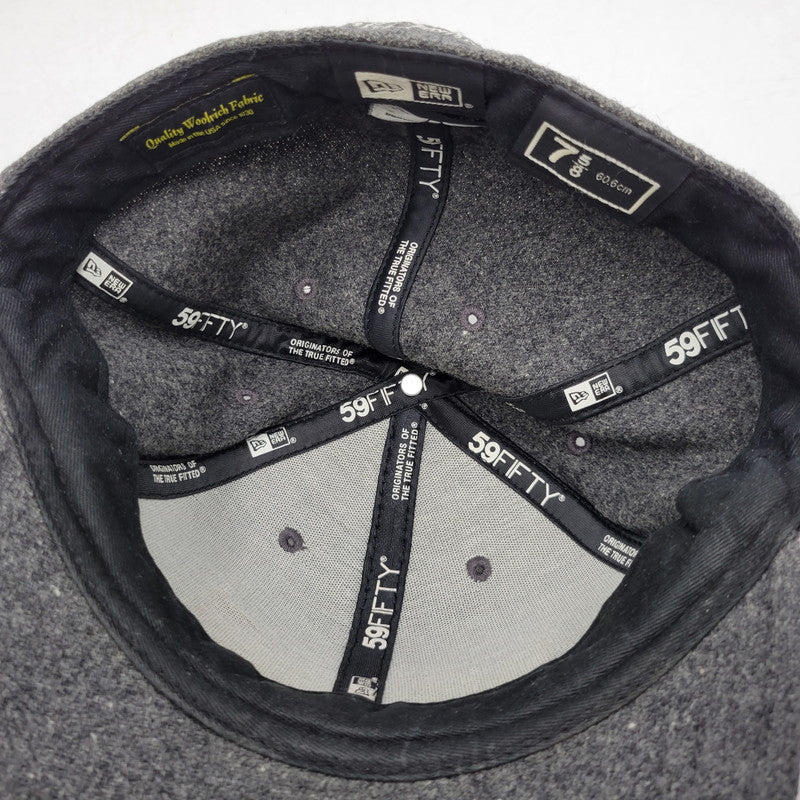 【中古品】【メンズ/レディース】 Supreme シュプリーム × WOOLRICH ウールリッチ × NEW ERA ニューエラ BOX LOGO CAP ボックスロゴキャップ 帽子 185-260512-as-23-izu サイズ：7 5/8（60.6cm） カラー：ダークグレー 万代Net店
