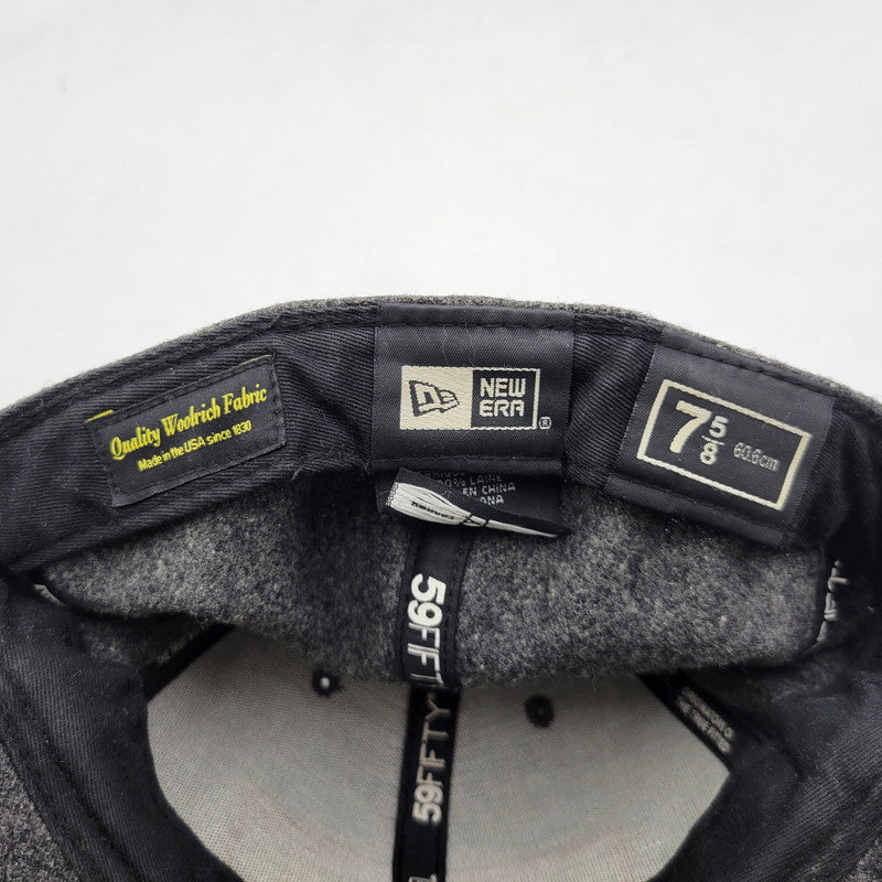 【中古品】【メンズ/レディース】 Supreme シュプリーム × WOOLRICH ウールリッチ × NEW ERA ニューエラ BOX LOGO CAP ボックスロゴキャップ 帽子 185-260512-as-23-izu サイズ：7 5/8（60.6cm） カラー：ダークグレー 万代Net店