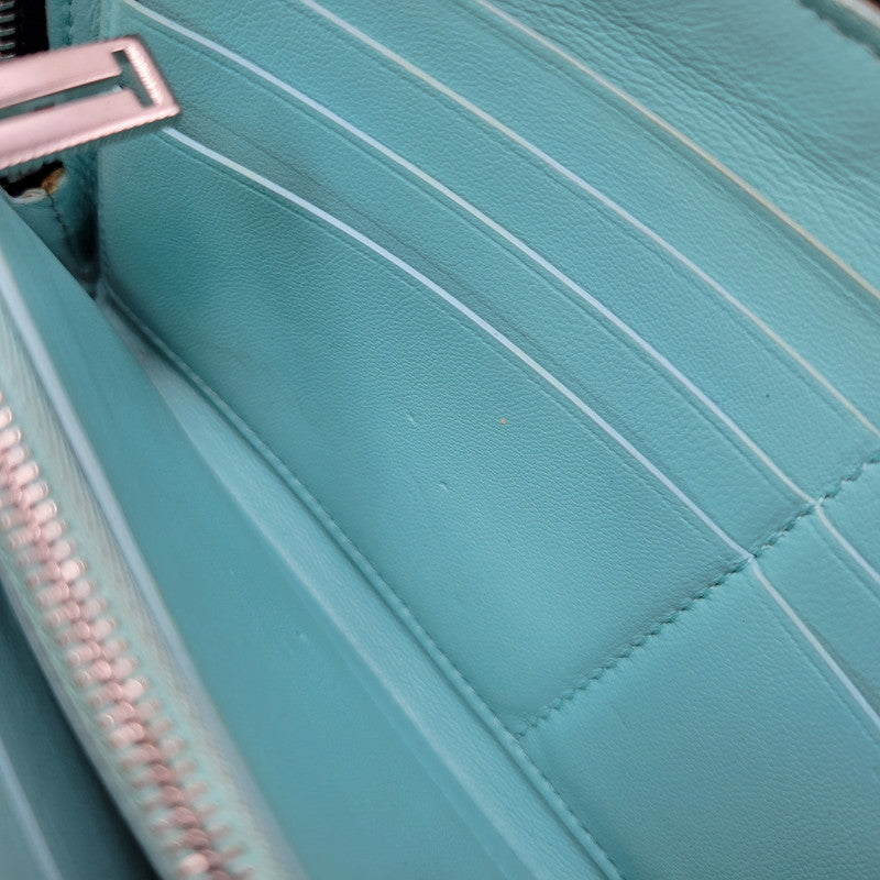 【中古品】【メンズ/レディース】 TIFFANY&Co. ティファニー LEATHER LONG WALLET レザー ロングウォレット L字ファスナー 長財布 181-260512-as-21-izu カラー：ブラック 万代Net店
