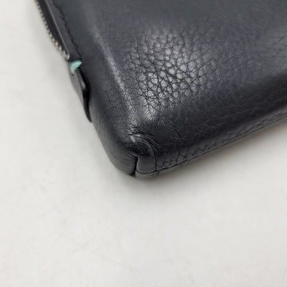 【中古品】【メンズ/レディース】 TIFFANY&Co. ティファニー LEATHER LONG WALLET レザー ロングウォレット L字ファスナー 長財布 181-260512-as-21-izu カラー：ブラック 万代Net店