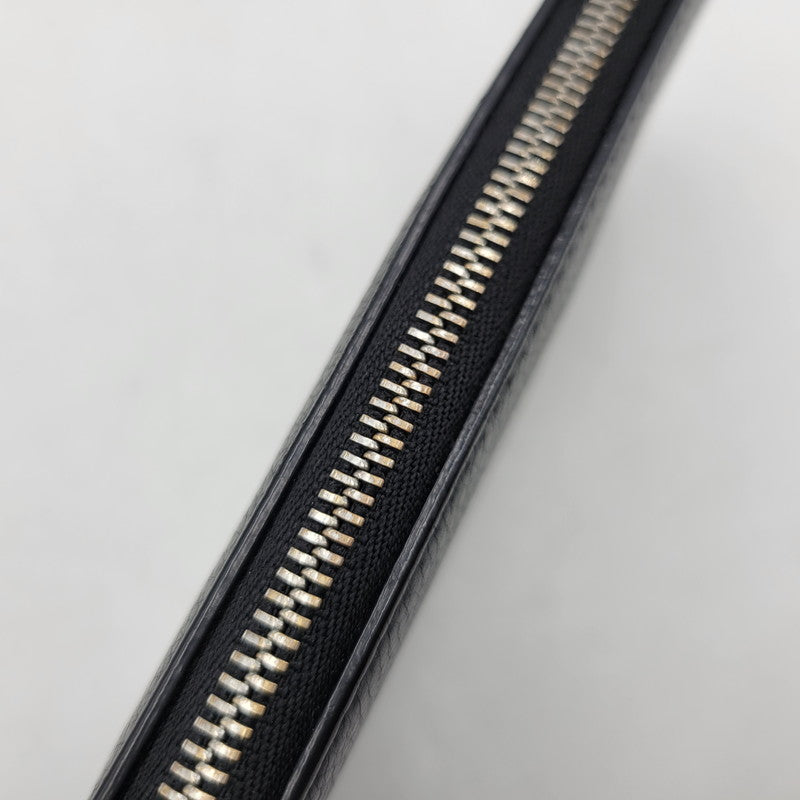 【中古品】【メンズ/レディース】 TIFFANY&Co. ティファニー LEATHER LONG WALLET レザー ロングウォレット L字ファスナー 長財布 181-260512-as-21-izu カラー：ブラック 万代Net店