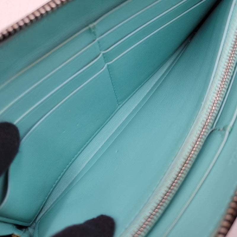 【中古品】【メンズ/レディース】 TIFFANY&Co. ティファニー LEATHER LONG WALLET レザー ロングウォレット L字ファスナー 長財布 181-260512-as-21-izu カラー：ブラック 万代Net店
