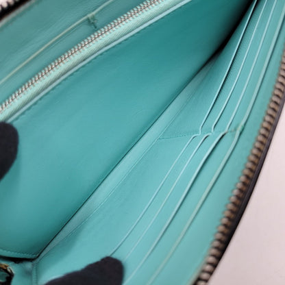 【中古品】【メンズ/レディース】 TIFFANY&Co. ティファニー LEATHER LONG WALLET レザー ロングウォレット L字ファスナー 長財布 181-260512-as-21-izu カラー：ブラック 万代Net店