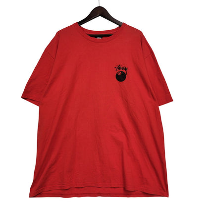 【中古品】【メンズ】 STUSSY ステューシー BILLIARDS TEE ビリヤーズ ティー トップス 半袖 142-260602-ya-11-izu サイズ：XL カラー：レッド 万代Net店