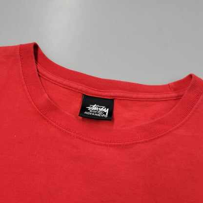 【中古品】【メンズ】 STUSSY ステューシー BILLIARDS TEE ビリヤーズ ティー トップス 半袖 142-260602-ya-11-izu サイズ：XL カラー：レッド 万代Net店
