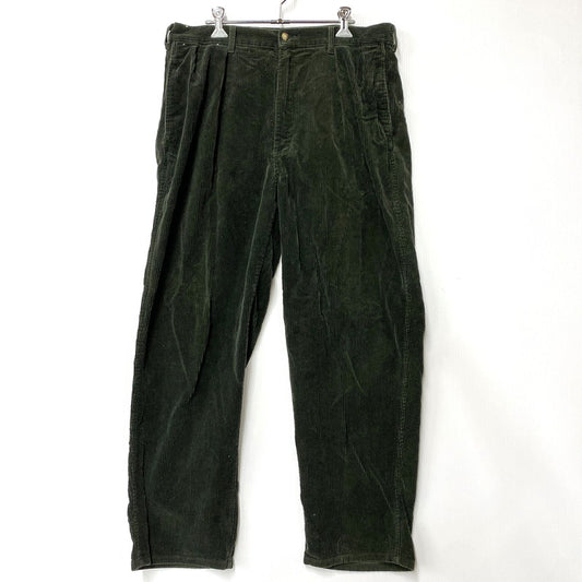 【中古品】【メンズ】 Polo by Ralph Lauren ポロバイラルフローレン CORDUROY PANTS コーデュロイ パンツ USA製 157-260524-as-29-izu サイズ：34×30 カラー：グリーン系 万代Net店