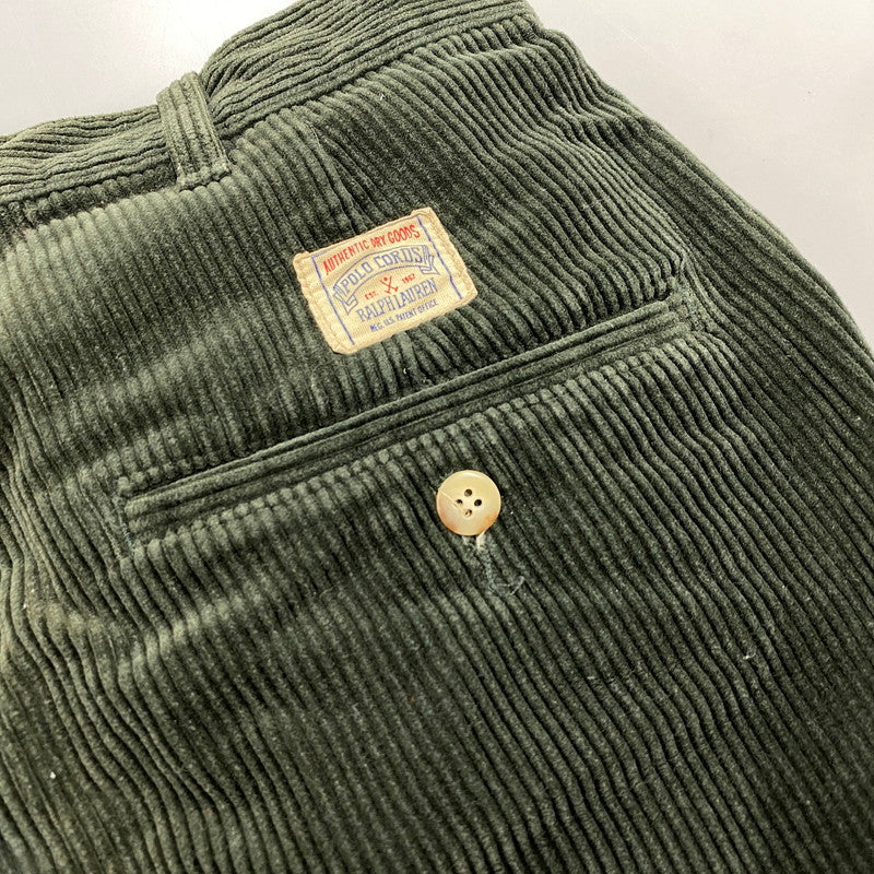 【中古品】【メンズ】 Polo by Ralph Lauren ポロバイラルフローレン CORDUROY PANTS コーデュロイ パンツ USA製 157-260524-as-29-izu サイズ：34×30 カラー：グリーン系 万代Net店