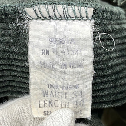 【中古品】【メンズ】 Polo by Ralph Lauren ポロバイラルフローレン CORDUROY PANTS コーデュロイ パンツ USA製 157-260524-as-29-izu サイズ：34×30 カラー：グリーン系 万代Net店