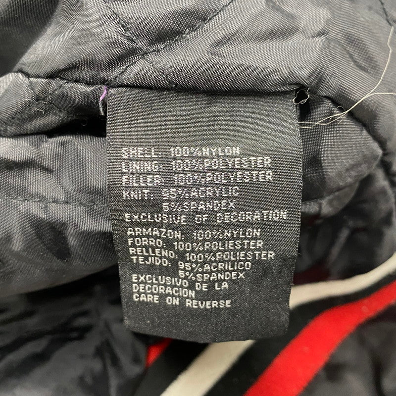 【中古品】【メンズ】 NHL ナショナルホッケーリーグ BLACKHAWKS NYLON STADIUM JACKET ブラックホークス ナイロン スタジアム ジャケット アウター 146-260522-kh-12-izu サイズ：XXL カラー：ブラック×レッド 万代Net店