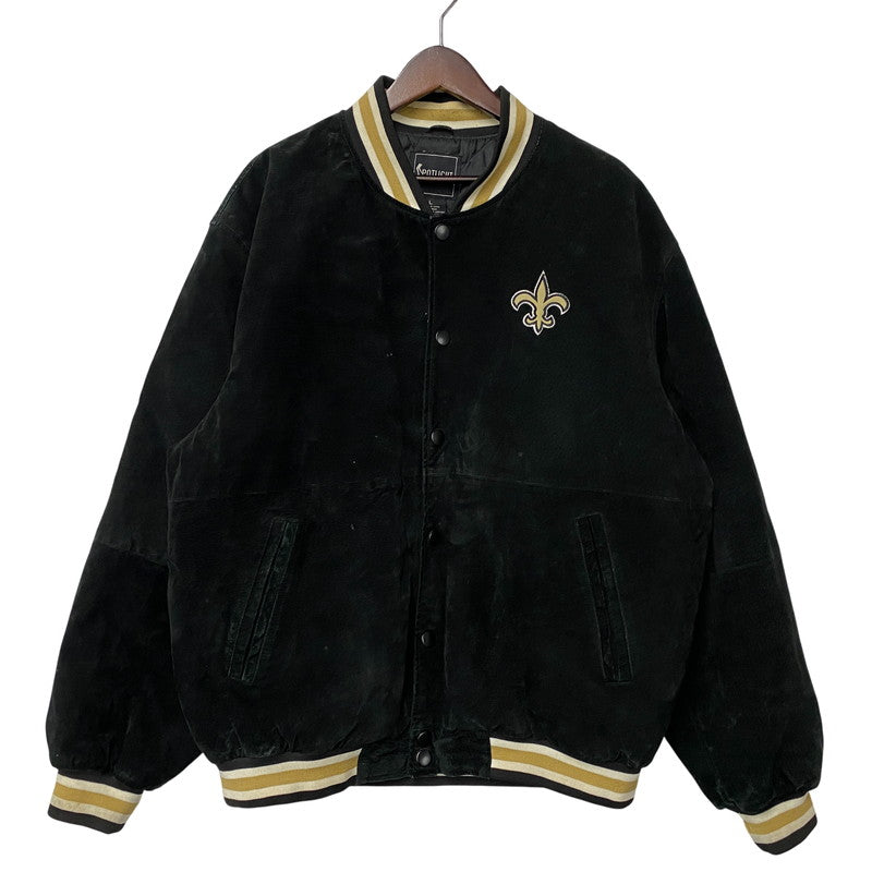 【中古品】【メンズ】 SPOTLIGHT スポットライト SAINTS SUEDE STADIUM JACKET セインツ スエード スタジアム ジャケット アウター 146-260512-ya-08-izu サイズ：L カラー：BLACK 万代Net店