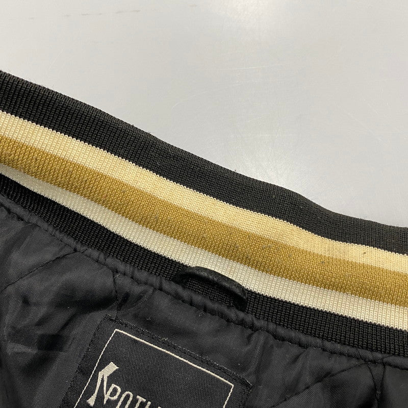 【中古品】【メンズ】 SPOTLIGHT スポットライト SAINTS SUEDE STADIUM JACKET セインツ スエード スタジアム ジャケット アウター 146-260512-ya-08-izu サイズ：L カラー：BLACK 万代Net店