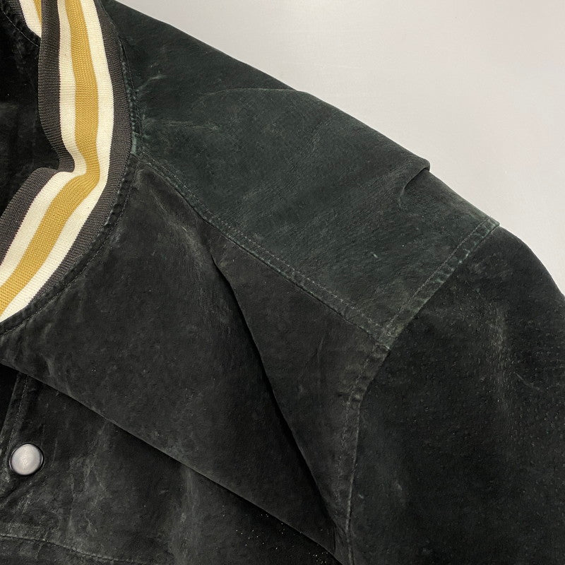 【中古品】【メンズ】 SPOTLIGHT スポットライト SAINTS SUEDE STADIUM JACKET セインツ スエード スタジアム ジャケット アウター 146-260512-ya-08-izu サイズ：L カラー：BLACK 万代Net店