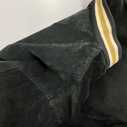 【中古品】【メンズ】 SPOTLIGHT スポットライト SAINTS SUEDE STADIUM JACKET セインツ スエード スタジアム ジャケット アウター 146-260512-ya-08-izu サイズ：L カラー：BLACK 万代Net店