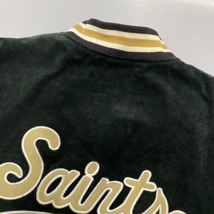 【中古品】【メンズ】 SPOTLIGHT スポットライト SAINTS SUEDE STADIUM JACKET セインツ スエード スタジアム ジャケット アウター 146-260512-ya-08-izu サイズ：L カラー：BLACK 万代Net店
