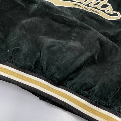 【中古品】【メンズ】 SPOTLIGHT スポットライト SAINTS SUEDE STADIUM JACKET セインツ スエード スタジアム ジャケット アウター 146-260512-ya-08-izu サイズ：L カラー：BLACK 万代Net店