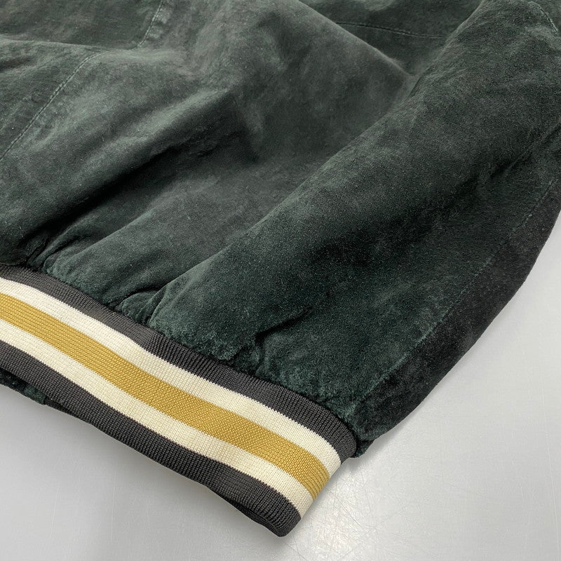 【中古品】【メンズ】 SPOTLIGHT スポットライト SAINTS SUEDE STADIUM JACKET セインツ スエード スタジアム ジャケット アウター 146-260512-ya-08-izu サイズ：L カラー：BLACK 万代Net店