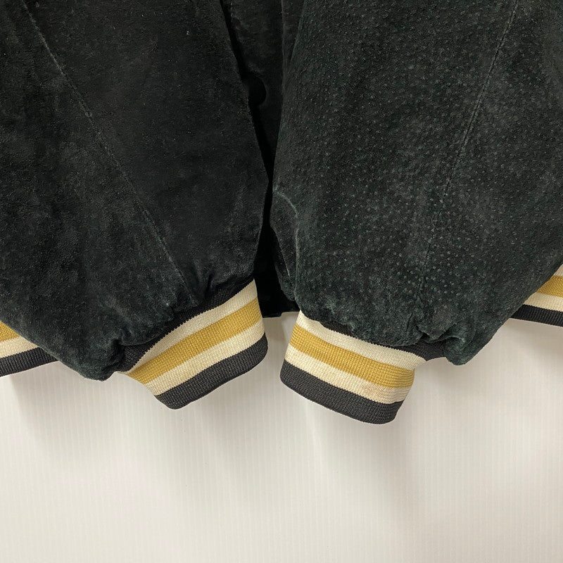 【中古品】【メンズ】 SPOTLIGHT スポットライト SAINTS SUEDE STADIUM JACKET セインツ スエード スタジアム ジャケット アウター 146-260512-ya-08-izu サイズ：L カラー：BLACK 万代Net店