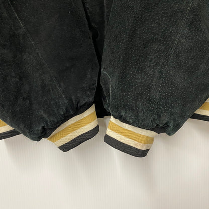 【中古品】【メンズ】 SPOTLIGHT スポットライト SAINTS SUEDE STADIUM JACKET セインツ スエード スタジアム ジャケット アウター 146-260512-ya-08-izu サイズ：L カラー：BLACK 万代Net店