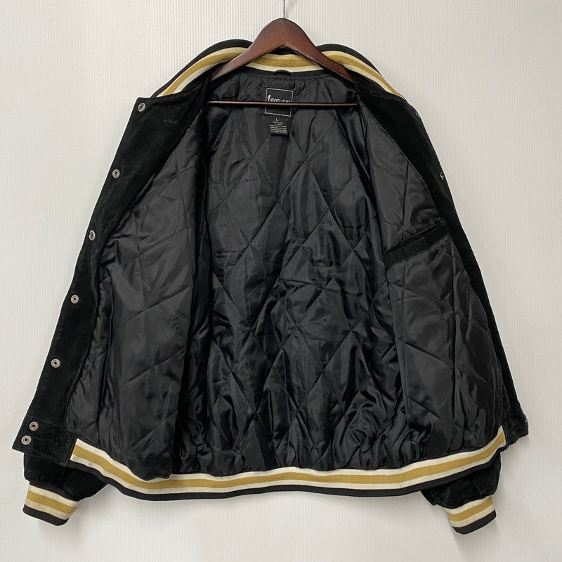 【中古品】【メンズ】 SPOTLIGHT スポットライト SAINTS SUEDE STADIUM JACKET セインツ スエード スタジアム ジャケット アウター 146-260512-ya-08-izu サイズ：L カラー：BLACK 万代Net店
