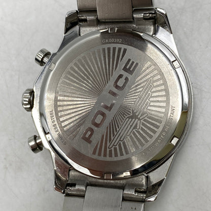 【中古品】【メンズ】 POLICE ポリス GK0039204 CHRONOGRAPH QUARTZ クロノグラフ クォーツ 腕時計 時計 197-260525-ya-07-izu カラー：シルバー 万代Net店