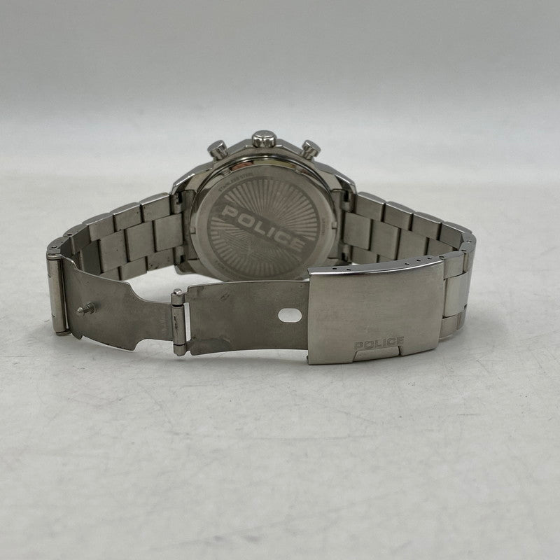 【中古品】【メンズ】 POLICE ポリス GK0039204 CHRONOGRAPH QUARTZ クロノグラフ クォーツ 腕時計 時計 197-260525-ya-07-izu カラー：シルバー 万代Net店