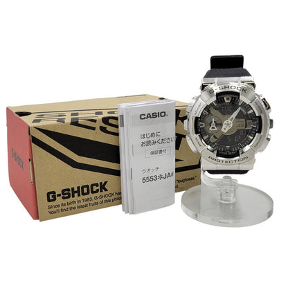 【中古品】【メンズ/レディース】 G-SHOCK ジーショック QUARTZ WATCH GM-110 クォーツ 腕時計 196-260512-as-28-izu サイズ：51.9 × 48.8 × 16.9 mm カラー：シルバー×ブラック 万代Net店