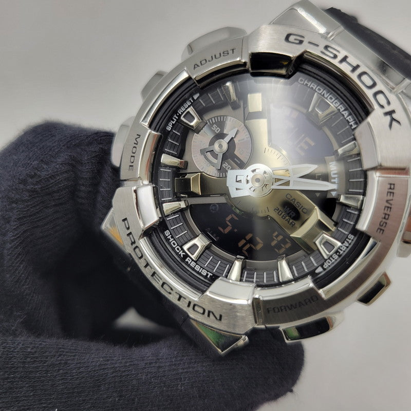 【中古品】【メンズ/レディース】 G-SHOCK ジーショック QUARTZ WATCH GM-110 クォーツ 腕時計 196-260512-as-28-izu サイズ：51.9 × 48.8 × 16.9 mm カラー：シルバー×ブラック 万代Net店