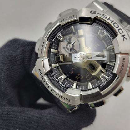 【中古品】【メンズ/レディース】 G-SHOCK ジーショック QUARTZ WATCH GM-110 クォーツ 腕時計 196-260512-as-28-izu サイズ：51.9 × 48.8 × 16.9 mm カラー：シルバー×ブラック 万代Net店