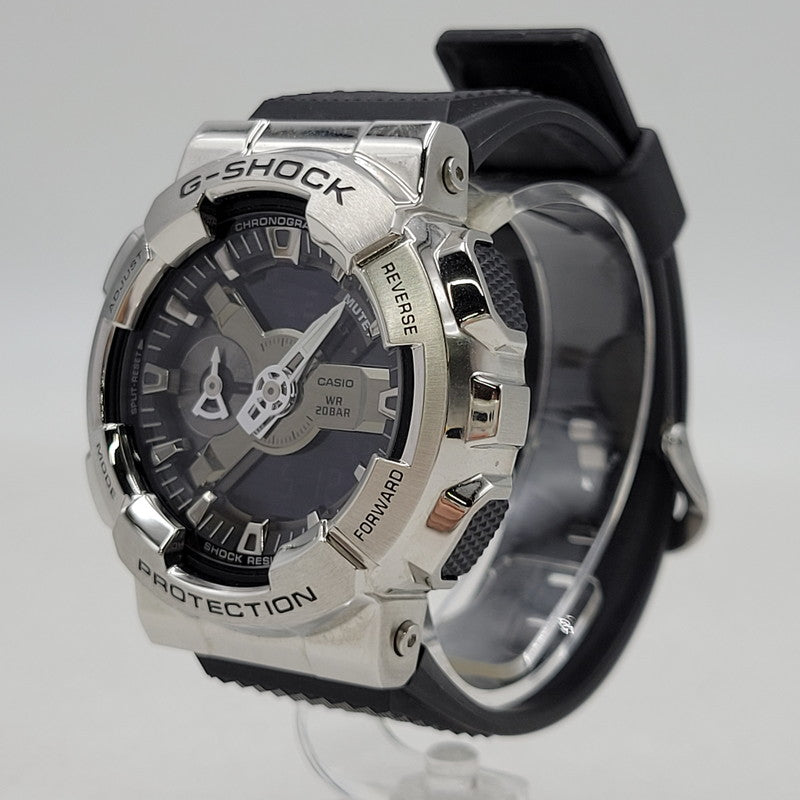 【中古品】【メンズ/レディース】 G-SHOCK ジーショック QUARTZ WATCH GM-110 クォーツ 腕時計 196-260512-as-28-izu サイズ：51.9 × 48.8 × 16.9 mm カラー：シルバー×ブラック 万代Net店
