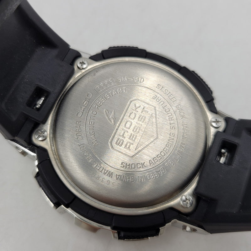 【中古品】【メンズ/レディース】 G-SHOCK ジーショック QUARTZ WATCH GM-110 クォーツ 腕時計 196-260512-as-28-izu サイズ：51.9 × 48.8 × 16.9 mm カラー：シルバー×ブラック 万代Net店