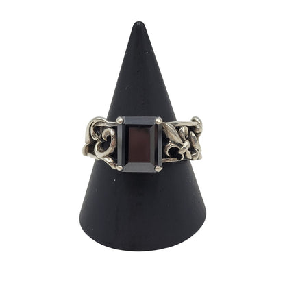 【中古品】【メンズ/レディース】 PATRICK COX パトリックコックス 925 BLACK STONE RING ブラック ストーン リング 指輪 アクセサリー 192-260523-as-04-izu カラー：シルバー×ブラック 万代Net店