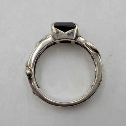 【中古品】【メンズ/レディース】 PATRICK COX パトリックコックス 925 BLACK STONE RING ブラック ストーン リング 指輪 アクセサリー 192-260523-as-04-izu カラー：シルバー×ブラック 万代Net店