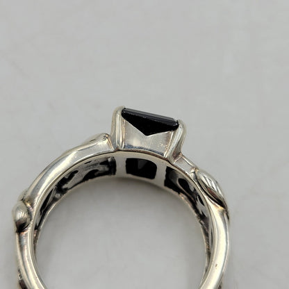 【中古品】【メンズ/レディース】 PATRICK COX パトリックコックス 925 BLACK STONE RING ブラック ストーン リング 指輪 アクセサリー 192-260523-as-04-izu カラー：シルバー×ブラック 万代Net店