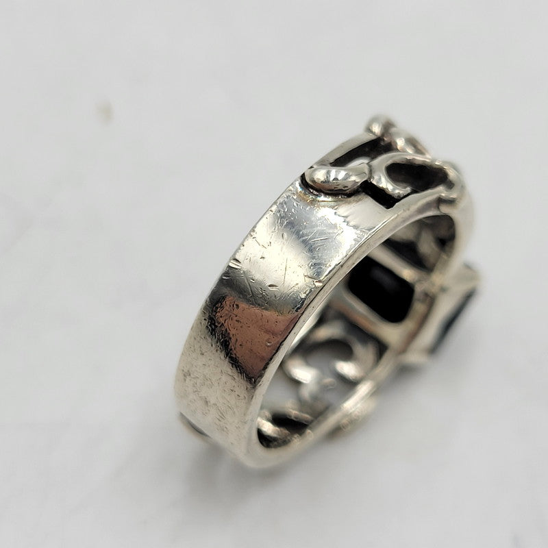【中古品】【メンズ/レディース】 PATRICK COX パトリックコックス 925 BLACK STONE RING ブラック ストーン リング 指輪 アクセサリー 192-260523-as-04-izu カラー：シルバー×ブラック 万代Net店