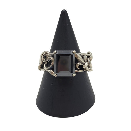 【中古品】【メンズ/レディース】 PATRICK COX パトリックコックス 925 BLACK STONE RING ブラック ストーン リング 指輪 アクセサリー 192-260523-as-05-izu カラー：シルバー×ブラック 万代Net店