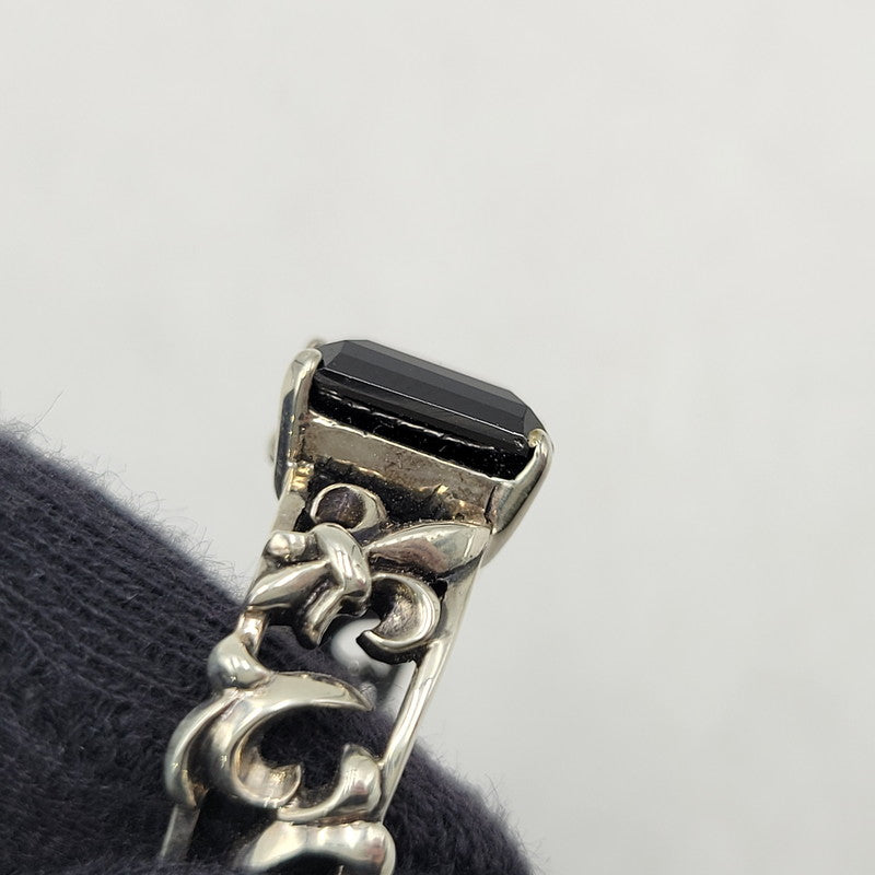 【中古品】【メンズ/レディース】 PATRICK COX パトリックコックス 925 BLACK STONE RING ブラック ストーン リング 指輪 アクセサリー 192-260523-as-05-izu カラー：シルバー×ブラック 万代Net店